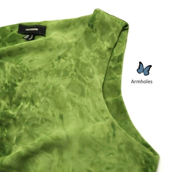 Green Swing Tank Top Scoop Neck Soft Double-layered Abstract Print Tunic, Size M - Picture 6 of 11